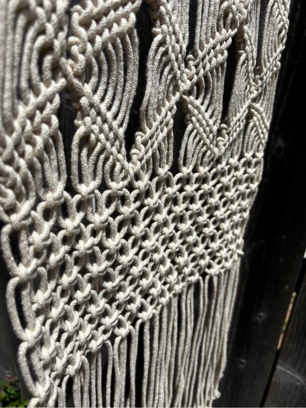 Handmade Cream Macrame Wall Hanging